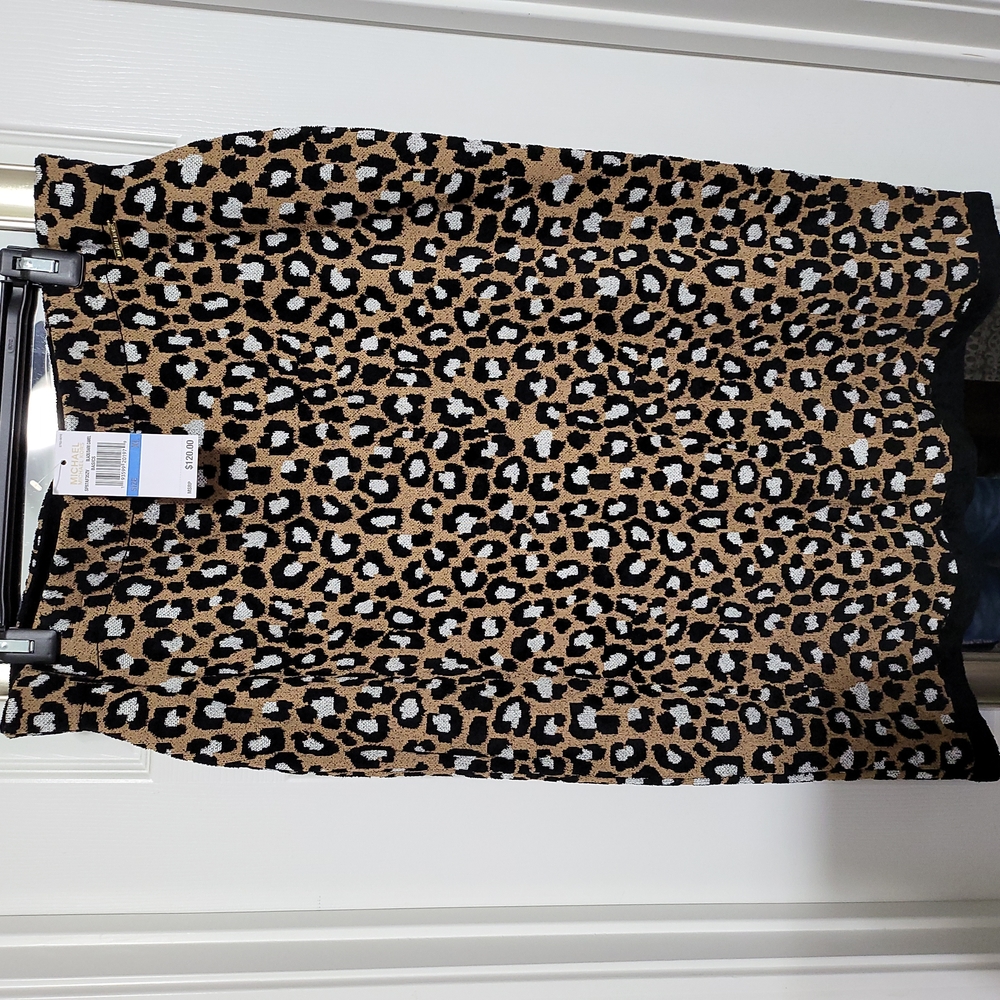 Leopard print pencil skirt by Michael Kors, size XL